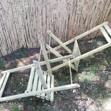 Two folding garden chairs