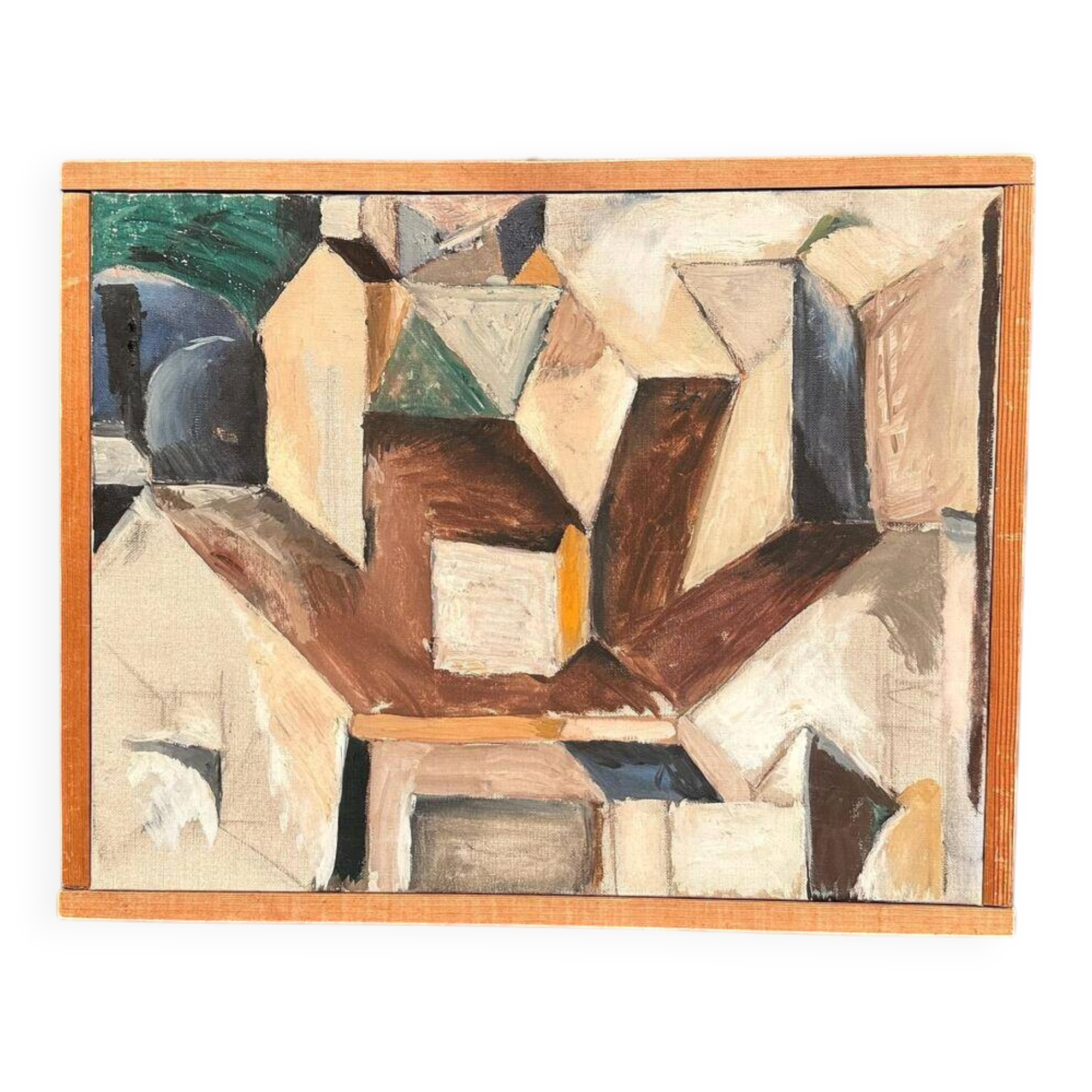 Original Swedish Oil on Canvas – “Komposition” by Arne Tengblad Vintage