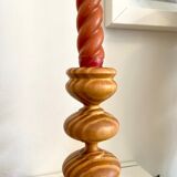 Wooden candlestick
