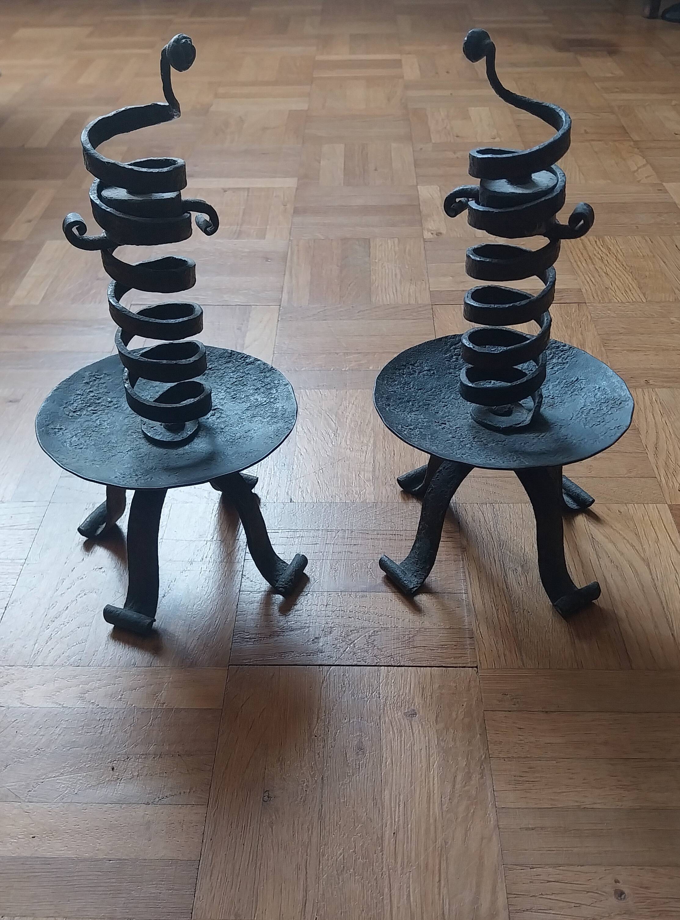 2 rat cave candlesticks / Lot of authentic 4-foot rat cave candlesticks