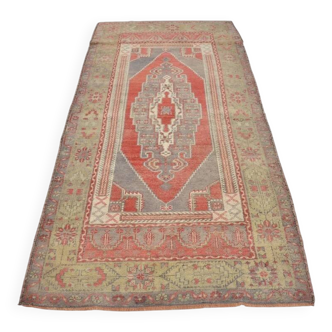 Tribal Vintage Oushak Carpet