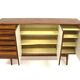 Scandinavian walnut sideboard, Möbelfabrik Linen, Horda, Sweden, 1960