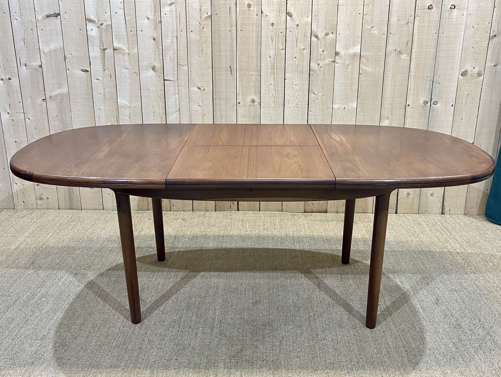 1970s teak table with butterfly extension