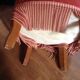 Pink velvet toad chair