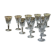 Series of 11 Sèvres crystal wine glasses Niagara model of the 1950s