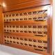 Vintage buffet, rattan and wood secretary from the 1960s.