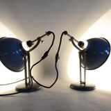 Paire de lampes de table bauhaus fabriquées en tchéquie des années 1930