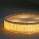Modern mid-century ceiling/wall lamp from the 1950s in linen, made in Sweden.