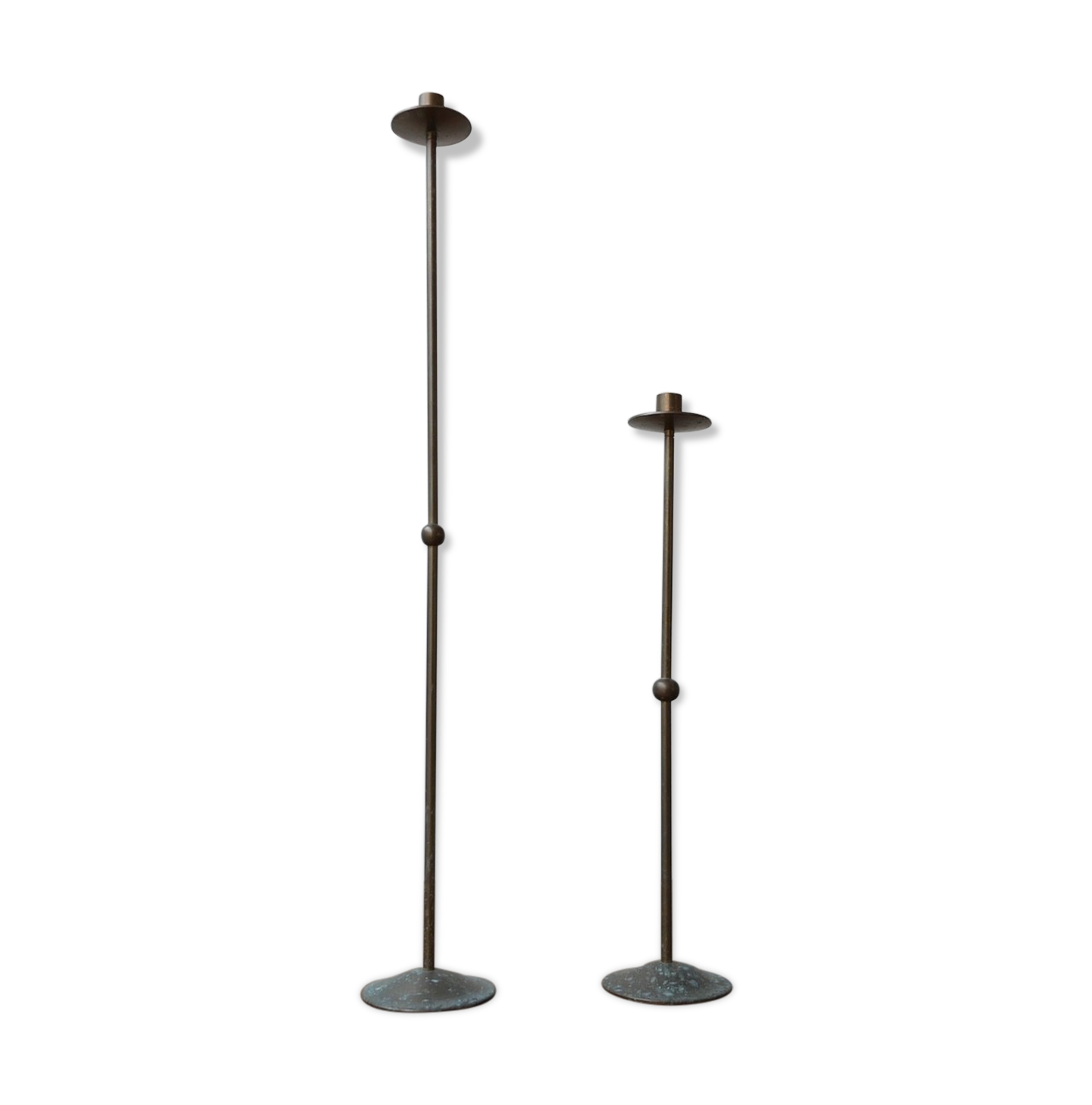 Pair of Brass Mid-Century Table Candlesticks (2)