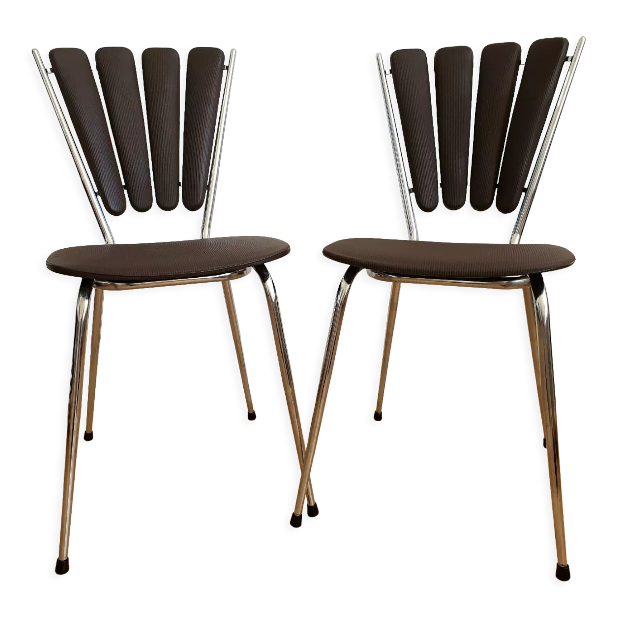Pair of LeGal vintage petal chairs