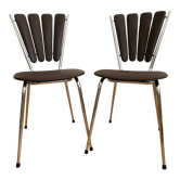 Pair of LeGal vintage petal chairs
