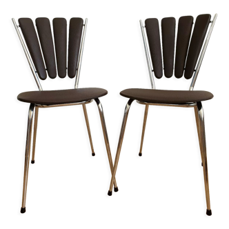 Paire de chaises pétale vintages LeGal