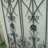 Wrought iron grid pair