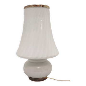 Lampe de table en verre de Murano « champignon ». Italie, années 1970.