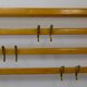 Grand coat rack Auböck Carl Mid-Century in beech with 8 brass hooks, 1950s.