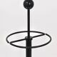 Porte-parapluie noir post-moderne Castiglioni style Memphis, Italie, années 1980