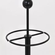 Black post-modern umbrella stand in the style of Castiglioni, Memphis, Italy, 1980s.