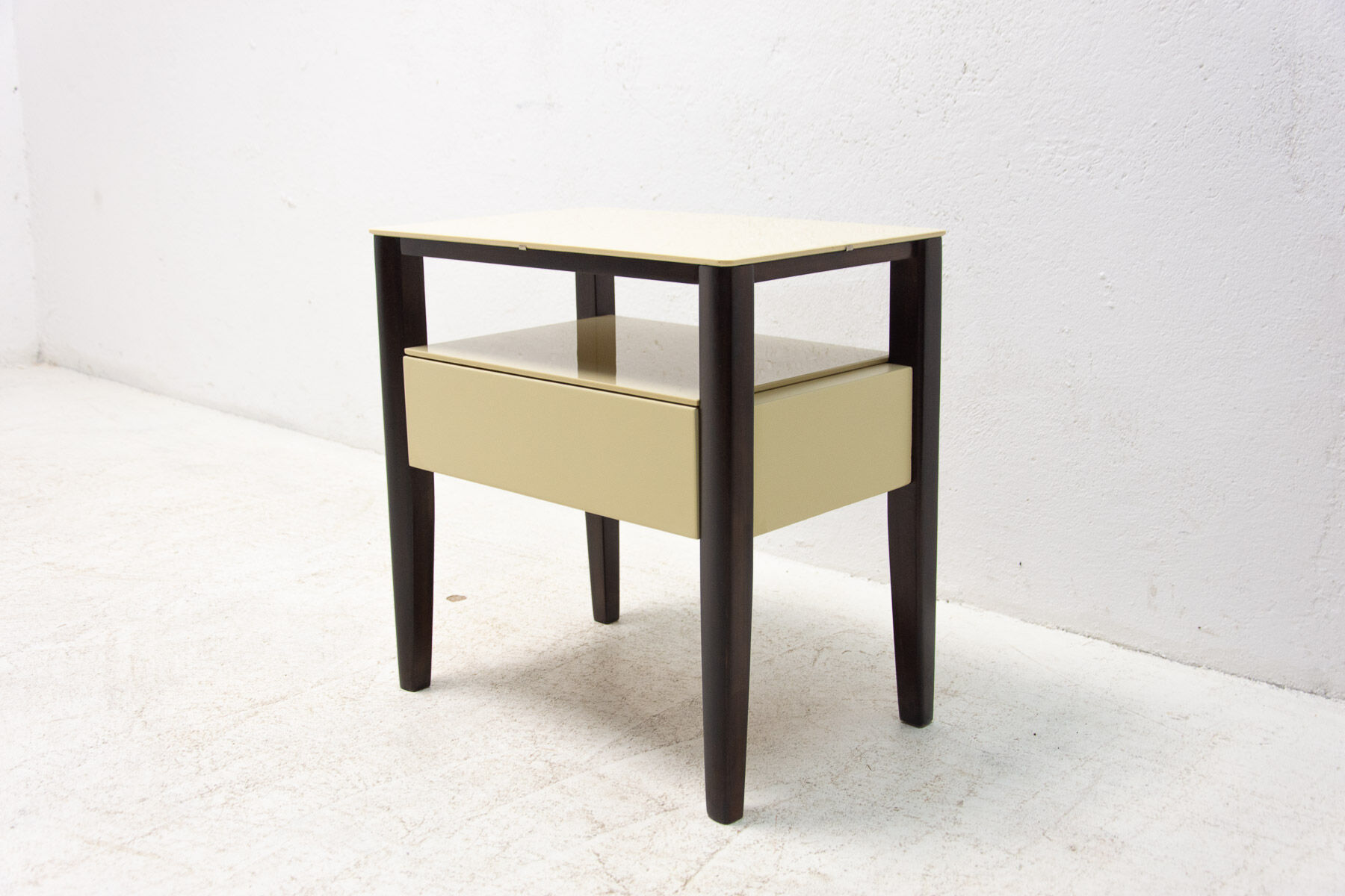 Modernist side or bedside table, Czechoslovakia, 1960s