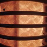 Cylindrical rattan lamp by Louis Sognot