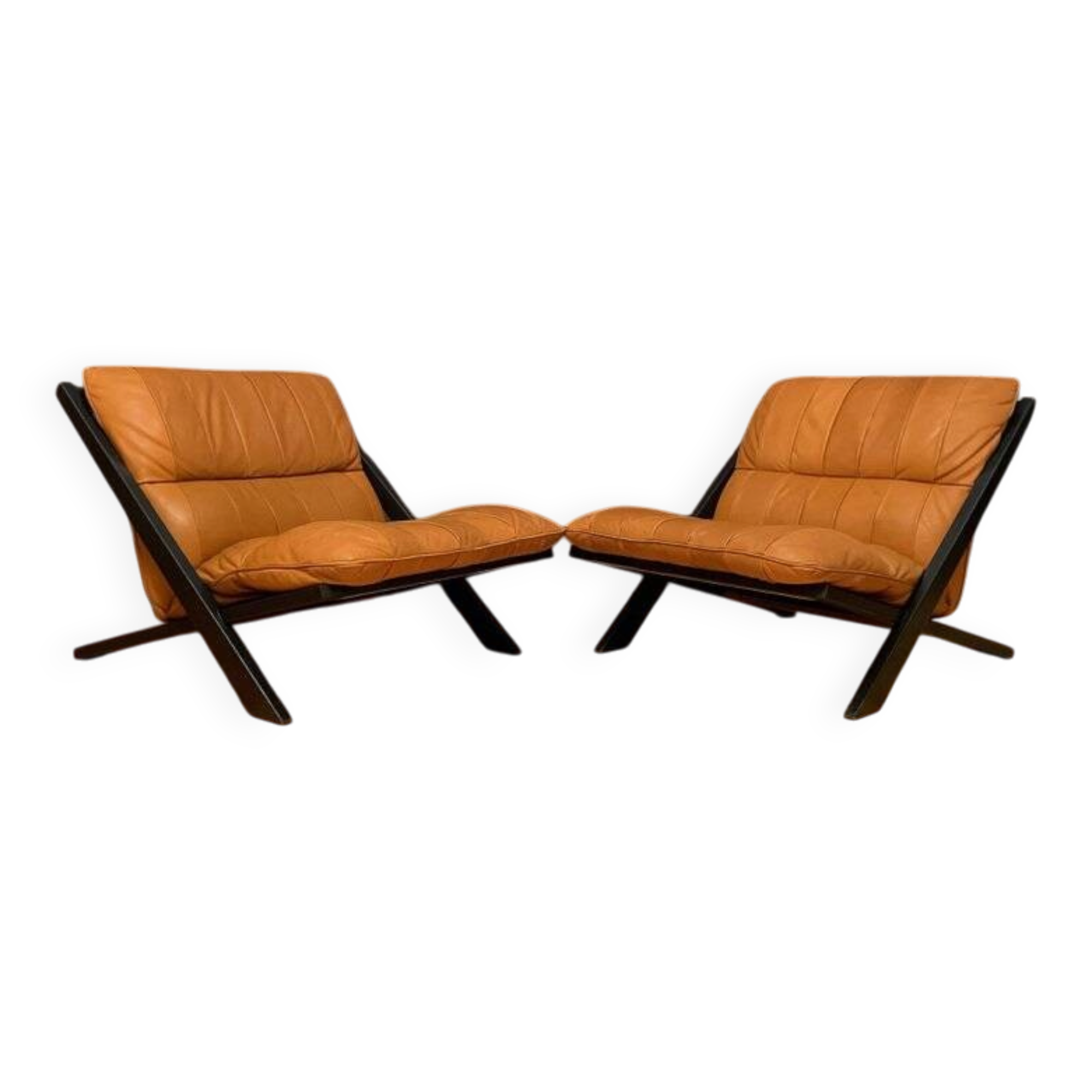 Set of armchairs by Ueli Berger, de Sede, Switzerland, 1970s