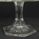 Clear Art Deco Cake Stand Pressed Glass Star Motif Cake Stand