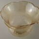 Set of 2 Vintage Glass Bell Shades in Smoked Amber Glass with Scroll Motif 5597