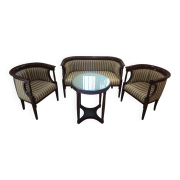 Settee salon Jacob & Josef Kohn Vienna – Sofa + 2 armchairs – Art Nouveau