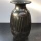Former Black Brown Ceramic Vase Enamelled Signed HOPWILLER Vintage