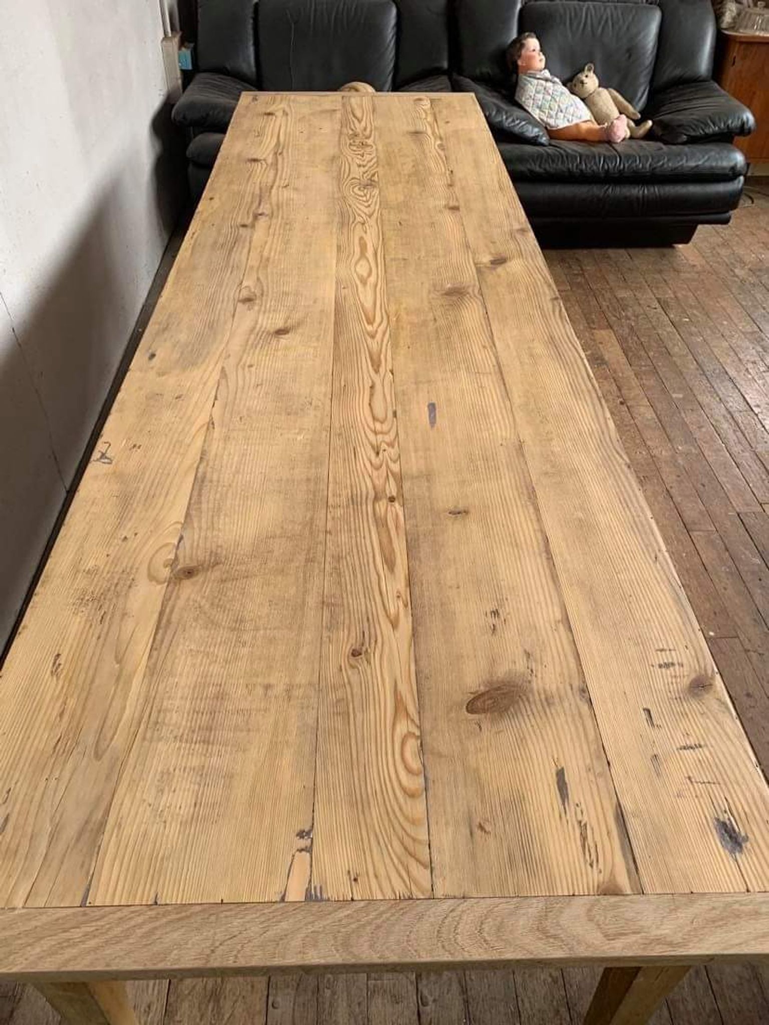 Farm table bistro bar light wood foot fuseau