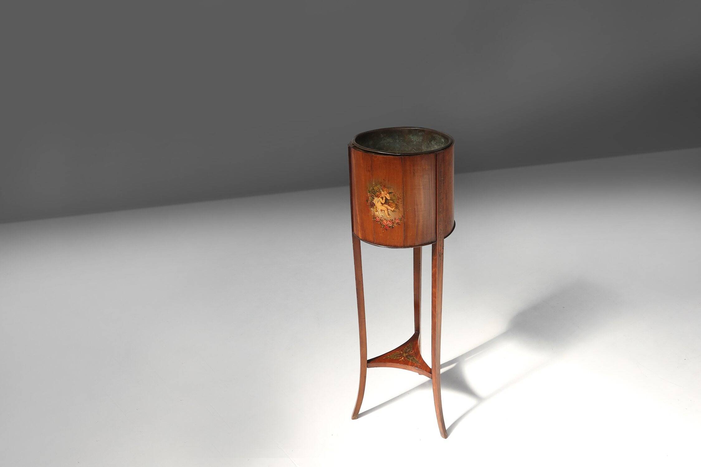 Romantic Victorian Painted Planter on Stand, United Kingdom, 19th Century