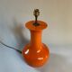 Orange ceramic lamp 1960 1970