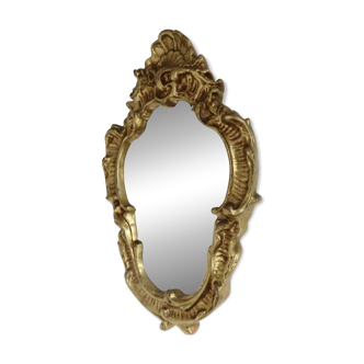 Baroque style wall mirror, in gilded resin, 1960/70