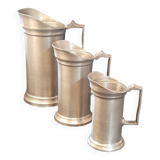 Set of 3 pewter pitchers 95%