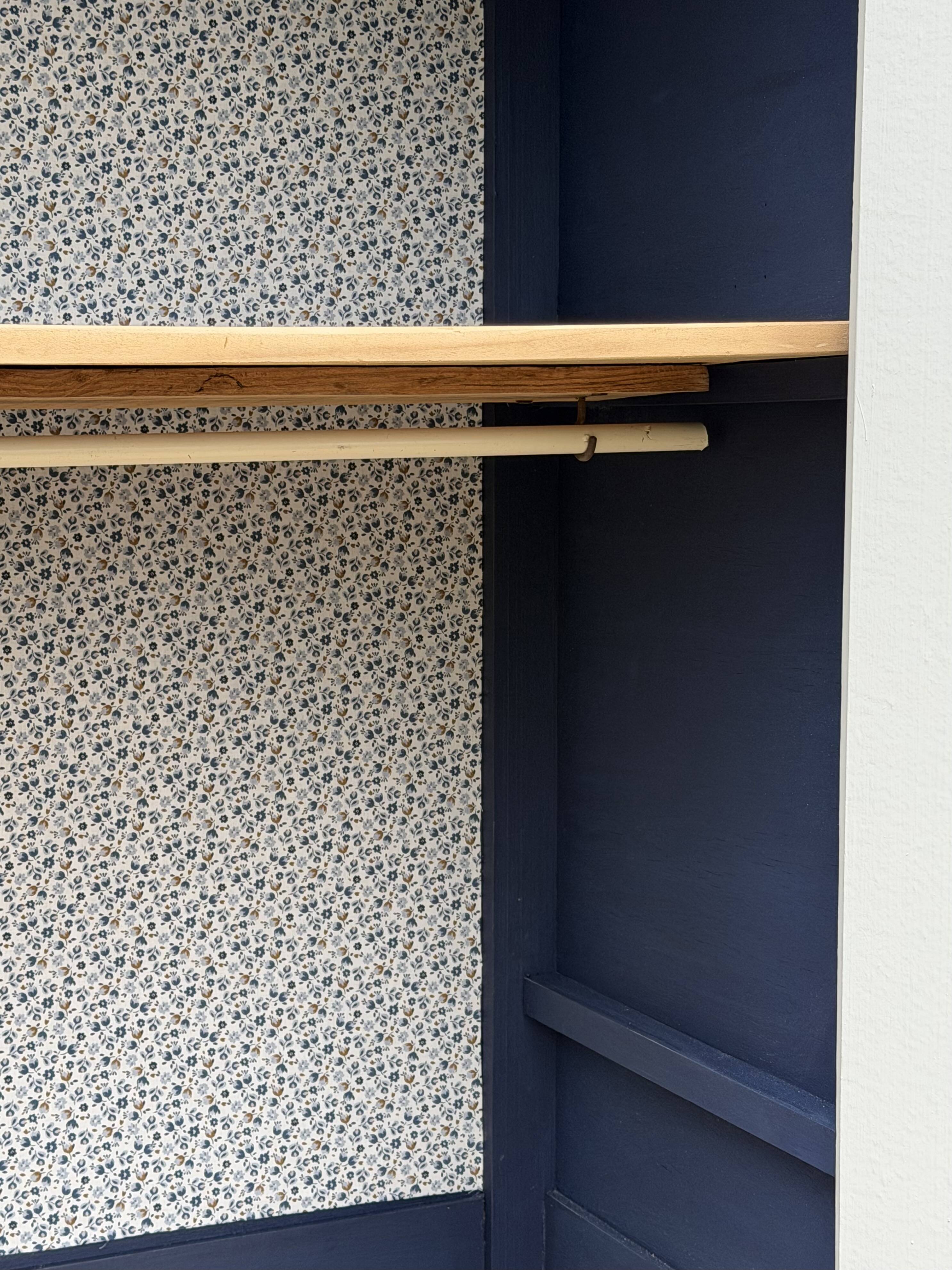 Armoire parisienne art déco rénovée miroir biseauté