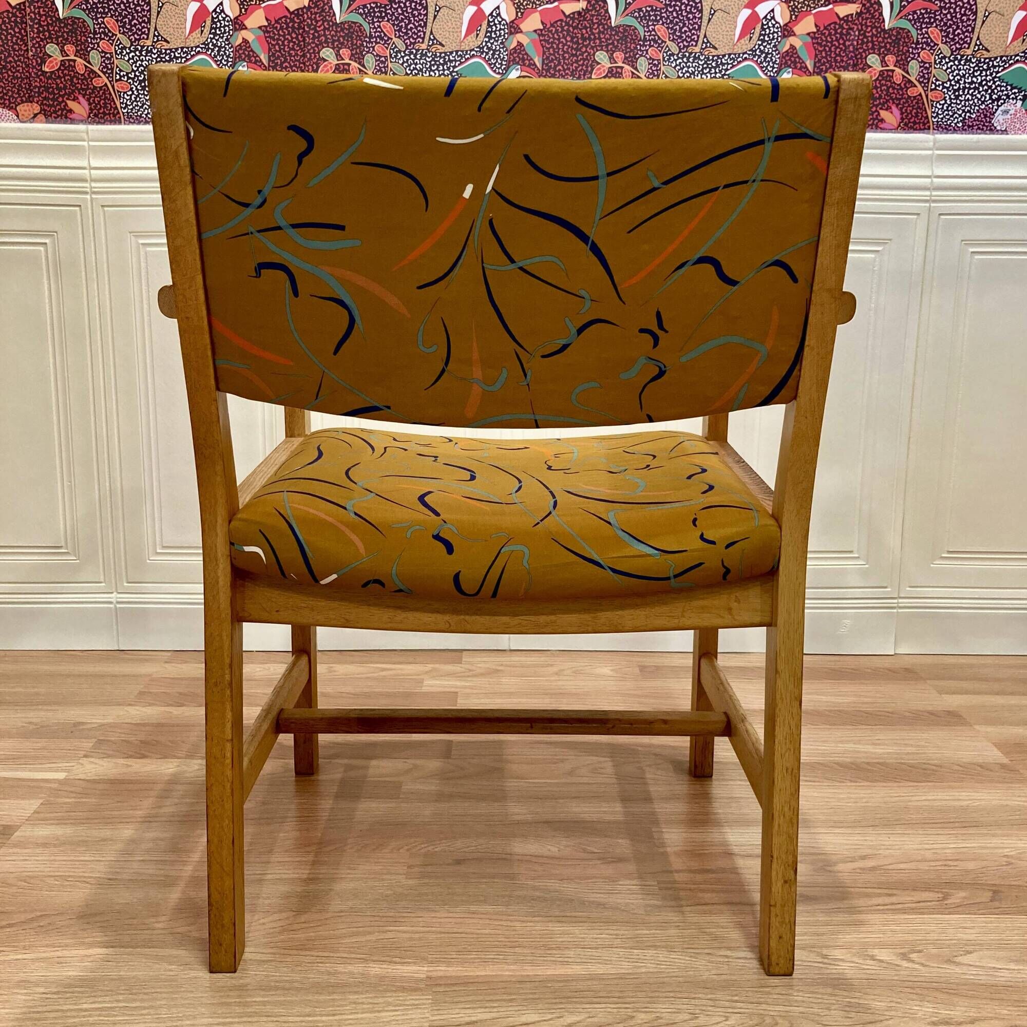 Set of 6 armchairs stamped Hans Wegner "Scandinavian design" 1960.