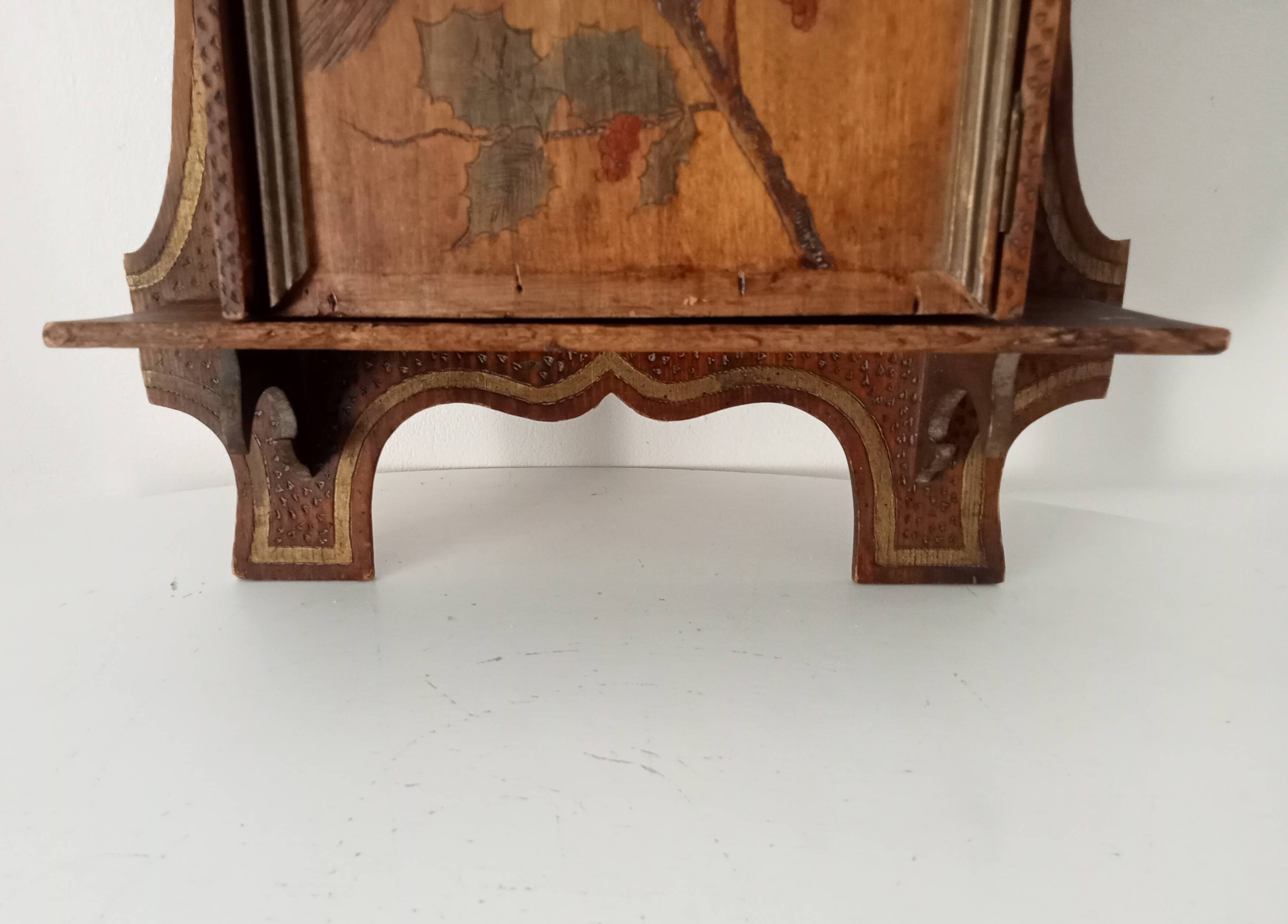 Antique wall cabinet folk art