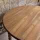 Round walnut table – modular with drop leaves – charming country chic