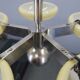 Exceptional Art Deco Functionalist Nickel-Plated Chandelier, 1930s
