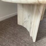 Vintage Carrara marble coffee table