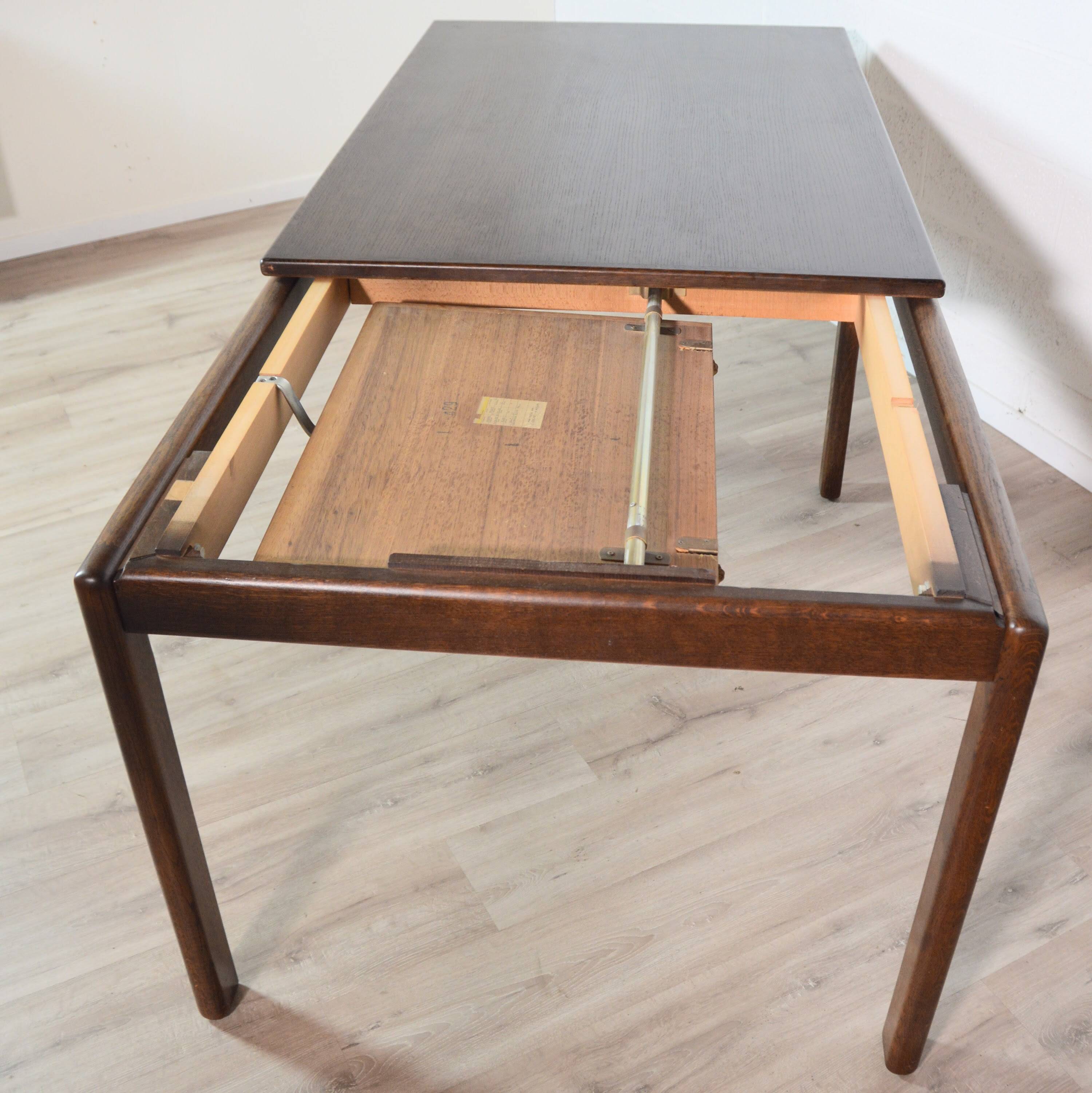 Lübke extendable dining table, German design, 1970s