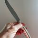 12 large Christofle Ribbons silver metal knives
