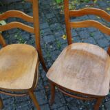 4 chaises bistro aux assises sérigraphiées