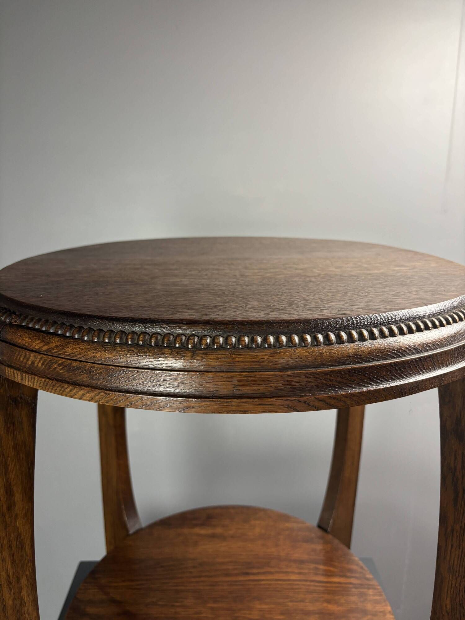 Dutch art deco Amsterdam school oak side table, 1930s