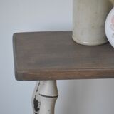Rustic oak tabouret