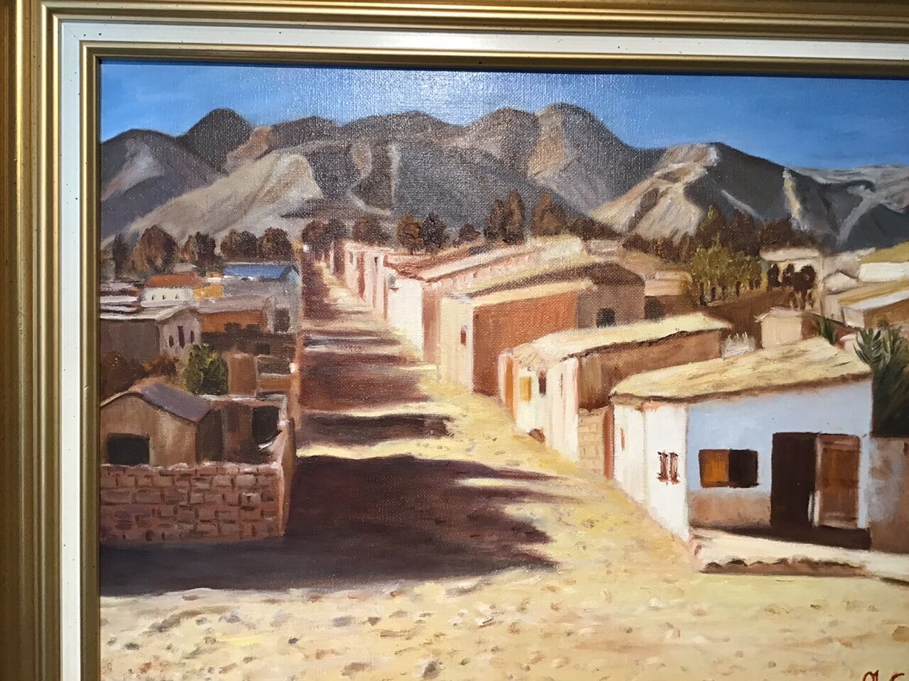 Landscape painting, oil on canvas, signed, from the 80s