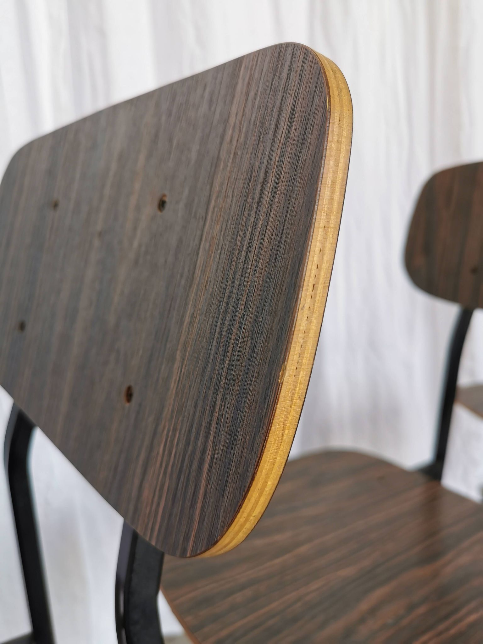 Vintage Industrial School Chairs - STOL Kamnik - 70s Yugoslavia - Set of 4