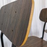 Vintage Industrial School Chairs - STOL Kamnik - 70s Yugoslavia - Set of 4