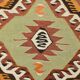 Tapis kilim vintage géométrique fait main – Explosion de motifs ethniques