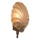 Shell-shaped frosted glass applique, Swedish Modern 1950s