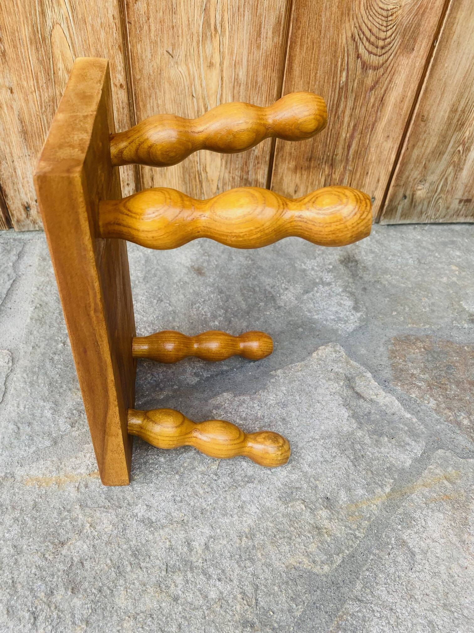 Vintage turned wooden footstool/step stool